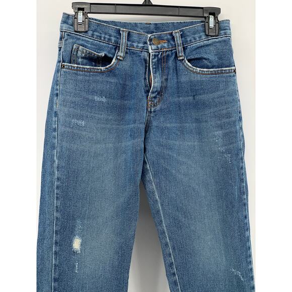 ALICE Women's Medium Blue Distressed Skinny Leg Regular-Fit Jeans SZ S(1) - Picture 4 of 10